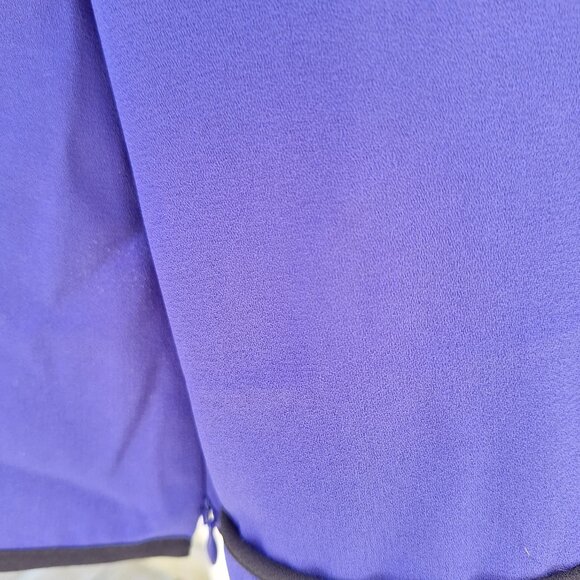 Talbots Purple Tunic Top Black Trim Large - Picture 4 of 8